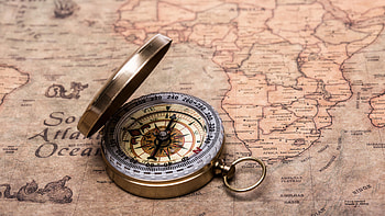 Map and compass, Travel inspiration, , Fullscreen view HD wallpaper