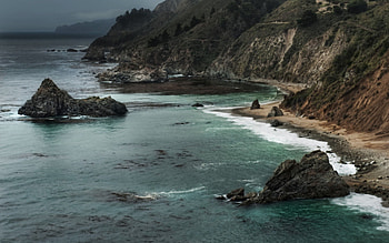 Nature, Sea, Rocks, Shore, Bank, Hills, Hill HD wallpaper