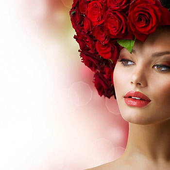 Lady, model, roses, face, subbotina anna, beauty HD wallpaper