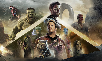 Avengers Infinity War Poster Fan Made, avengers-infinity-war, 2018-movies, movies, artist, deviantart, thor, star-lord, vision, gamora, baby-groot, spiderman, hulk HD wallpaper