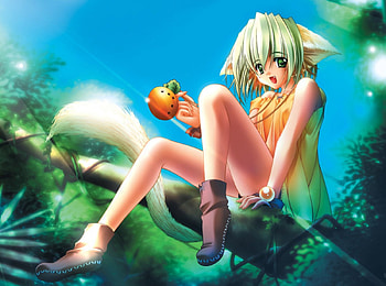 anime orange girl, anime, orange HD wallpaper