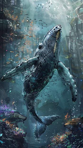 Majestic Humpback, whale HD phone wallpaper
