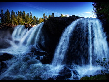 Another angle, falls, water HD wallpaper