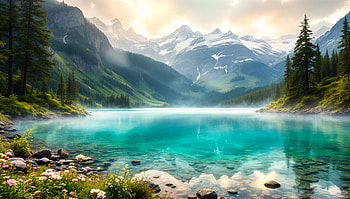 Serene Mountain Lake - Ultra, mountain, lake, landscape, nature HD wallpaper