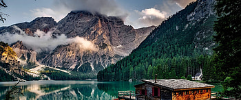 Fanes-Sennes-Prags Nature Park, Bungalows HD wallpaper