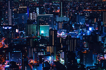Cities, Night, View From Above, Night City, City Lights, Illumination, Lighting HD wallpaper