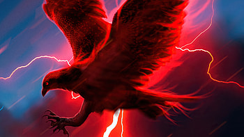 Eagle Struck By Lightning , eagle, lightning, artist, artwork, digital-art HD wallpaper