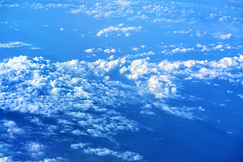 Nature, white clouds, wide sky HD wallpaper