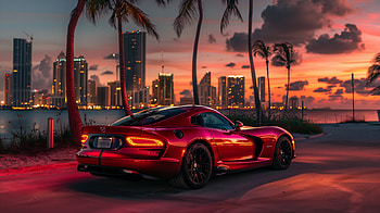 Dodge Viper GTS Sunset Escape, car, Dodge Viper, Dodge, Dodge Viper GTS, vehicle HD wallpaper