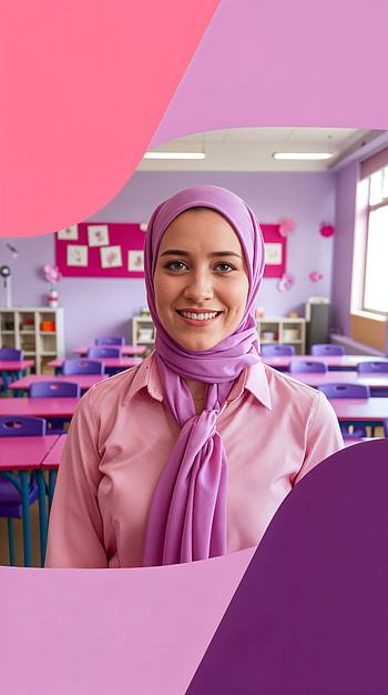 Inspiring Teacher: A Bright , classroom, purple HD phone wallpaper