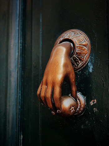 Hand, Miscellanea, Miscellaneous, Metal, Metallic, Door, Bronze, Doorknob, Doorhandle HD phone wallpaper