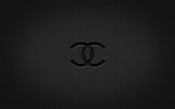 Chanel carbon logo, , grunge art, carbon background, creative, Chanel black logo, brands, Chanel logo, Chanel HD wallpaper
