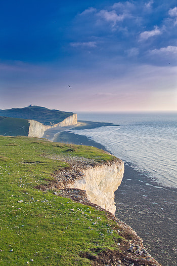 Landscape, green coast, sea, nature HD phone wallpaper