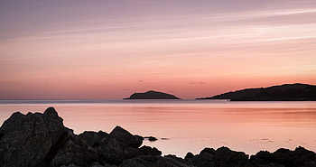 Landscape, Nature, Sea, Pink, Rocks, Coast HD wallpaper