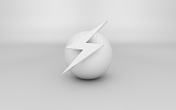 Lightning, Arrow, 3D, Ball, Sign, Scheme HD wallpaper