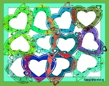 HEARTS, ART, COLOURED, ABSTRACT HD wallpaper
