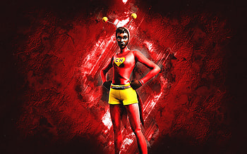 Fortnite Amazona Colorada Skin, Fortnite, main characters, red stone background, Amazona Colorada, Fortnite skins, Amazona Colorada Skin, Amazona Colorada Fortnite, Fortnite characters HD wallpaper