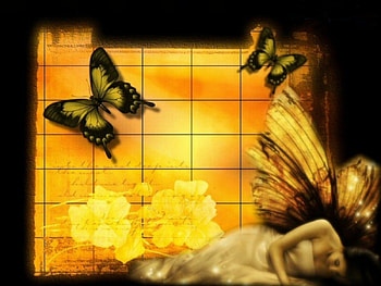 SLEEPING BUTTERFLY, FEMALE, WINGS, BUTTERFLIES, FAIRY HD wallpaper