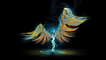 Angel, Wings, Light, Pattern HD wallpaper