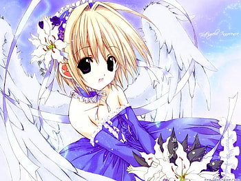 ANIME ANGEL, angel, girl, anime, love HD wallpaper