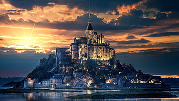 Mont St. Michel, Top mont, Backgrounds, Travels HD wallpaper