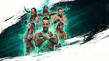 Chris Jericho, Kenny Omega, Matt Jackson, Nick Jackson, Darby Allin, Jungle Boy, Nyla Rose AEW Fight Forever HD wallpaper