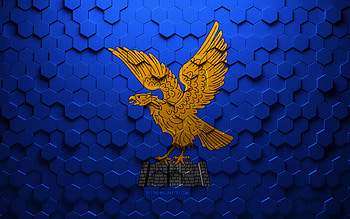 Flag of Friuli-Venezia Giulia, honeycomb art, Friuli-Venezia Giulia hexagons flag, Friuli-Venezia Giulia, 3d hexagons art, Friuli-Venezia Giulia flag HD wallpaper