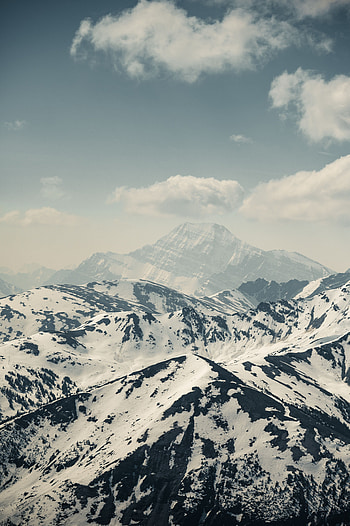 Landscape, Nature, Mountains, Clouds, Snow, Vertex, Fog, Tops HD phone wallpaper