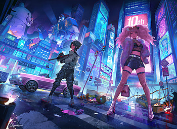 Danganronpa 10th Anniversary, danganronpa, games, artist, artwork, deviantart HD wallpaper