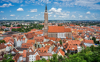 Landshut, Bavaria, Germany, houses, Germany, church, old town HD wallpaper