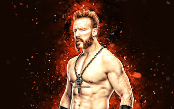Sheamus, , american wrestler, WWE, orange neon lights, wrestling, wrestlers, Stephen Farrelly, Sheamus HD wallpaper