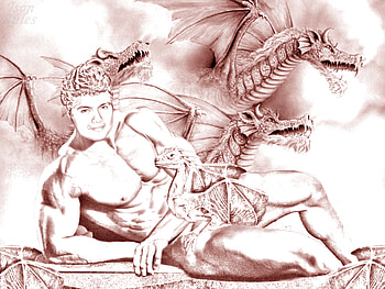 Kingdom of the Dragons, mighty, sketch, dragons, gods, fantasy, reign, kingdom HD wallpaper