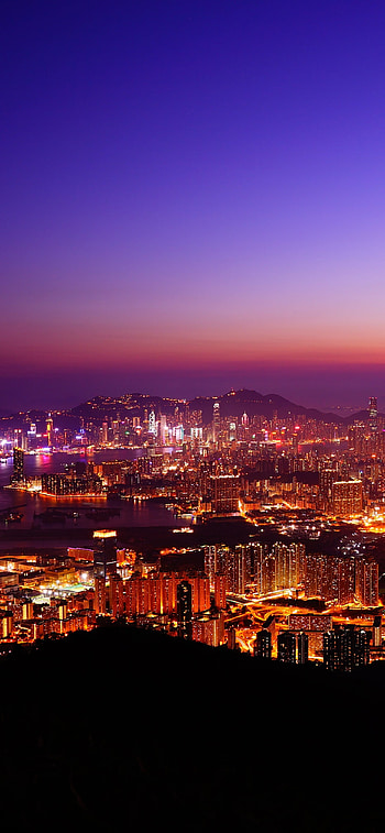 Hong Kong skyline, Aerial view, Cityscape , Nature's beauty HD phone wallpaper