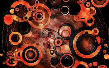 Abstract, Patterns, Circles, Paint, Surface HD wallpaper