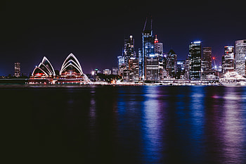 Cities, Architecture, Sydney, Night City, City Lights, Australia HD wallpaper