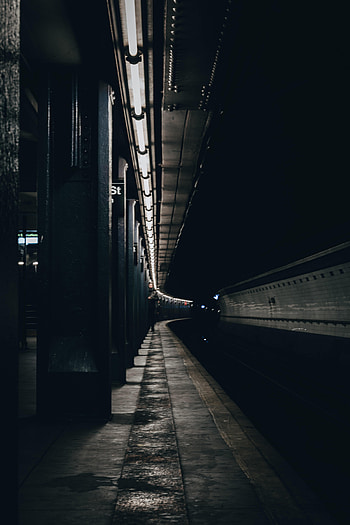 Dark, Silhouette, Miscellanea, Miscellaneous, Human, Person, Tunnel, Subway, Metro HD phone wallpaper