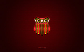 Atletico Grau, Peruvian football club, yellow logo, red carbon fiber background, Liga 1, football, Peruvian Primera Division, Piura, Peru, Atletico Grau logo HD wallpaper