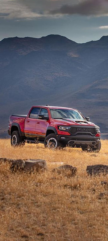 Dodge ram, red, car HD phone wallpaper