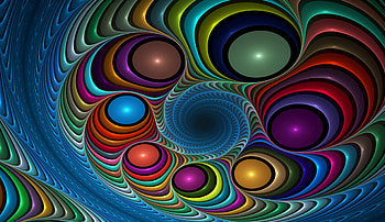 Abstract, Circles, Multicolored, Motley, Fractal, Stains, Spots HD wallpaper