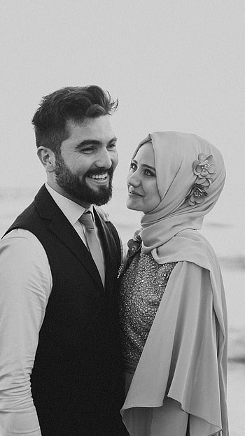 Muslim Couple, Black And White HD phone wallpaper