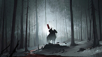 Forest Samurai , samurai, forest, artist, artwork, digital-art HD wallpaper