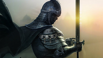 Knight , Detailed artwork, Impressive armor, Majestic knights HD wallpaper