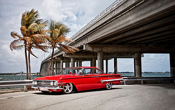 Chevrolet Impala, chevrolet, entertainment, cars, other, bridge, nature HD wallpaper