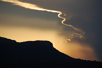 Nature, Sky, Mountains, Clouds, Evening HD wallpaper