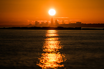 Nature, Sunset, Usa, City, Horizon, United States, Bay, Ohio HD wallpaper