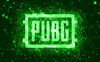 Pubg green logo, , green neon lights, PlayerUnknowns Battlegrounds, creative, green abstract background, Pubg logo, online games, Pubg HD wallpaper