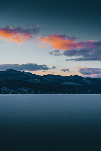 Landscape, Nature, Water, Sky, Twilight, Dusk, Hills HD phone wallpaper