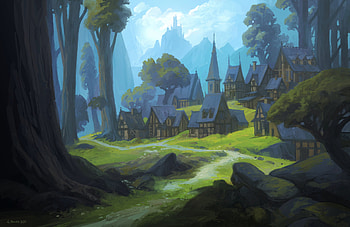 fantasy, city, fantasy city HD wallpaper