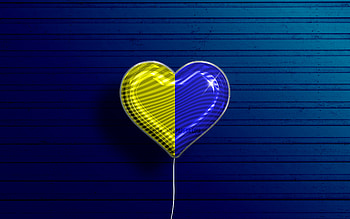 I Love Modena, , realistic balloons, blue wooden background, Day of Modena, Italian cities, flag of Modena, Italy, balloon with flag, Modena flag, Modena HD wallpaper