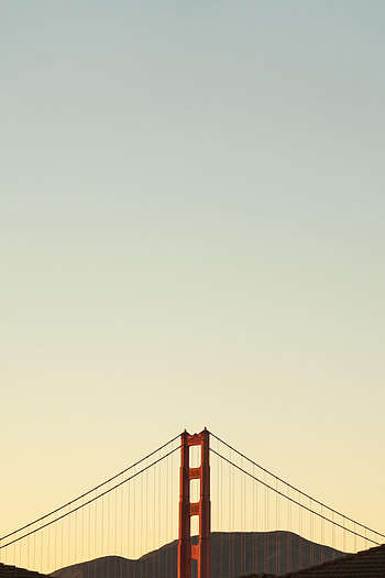 Mountains, Architecture, Minimalism, Bridge HD phone wallpaper
